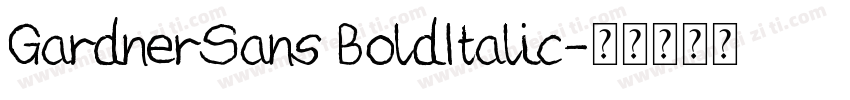 GardnerSans BoldItalic字体转换